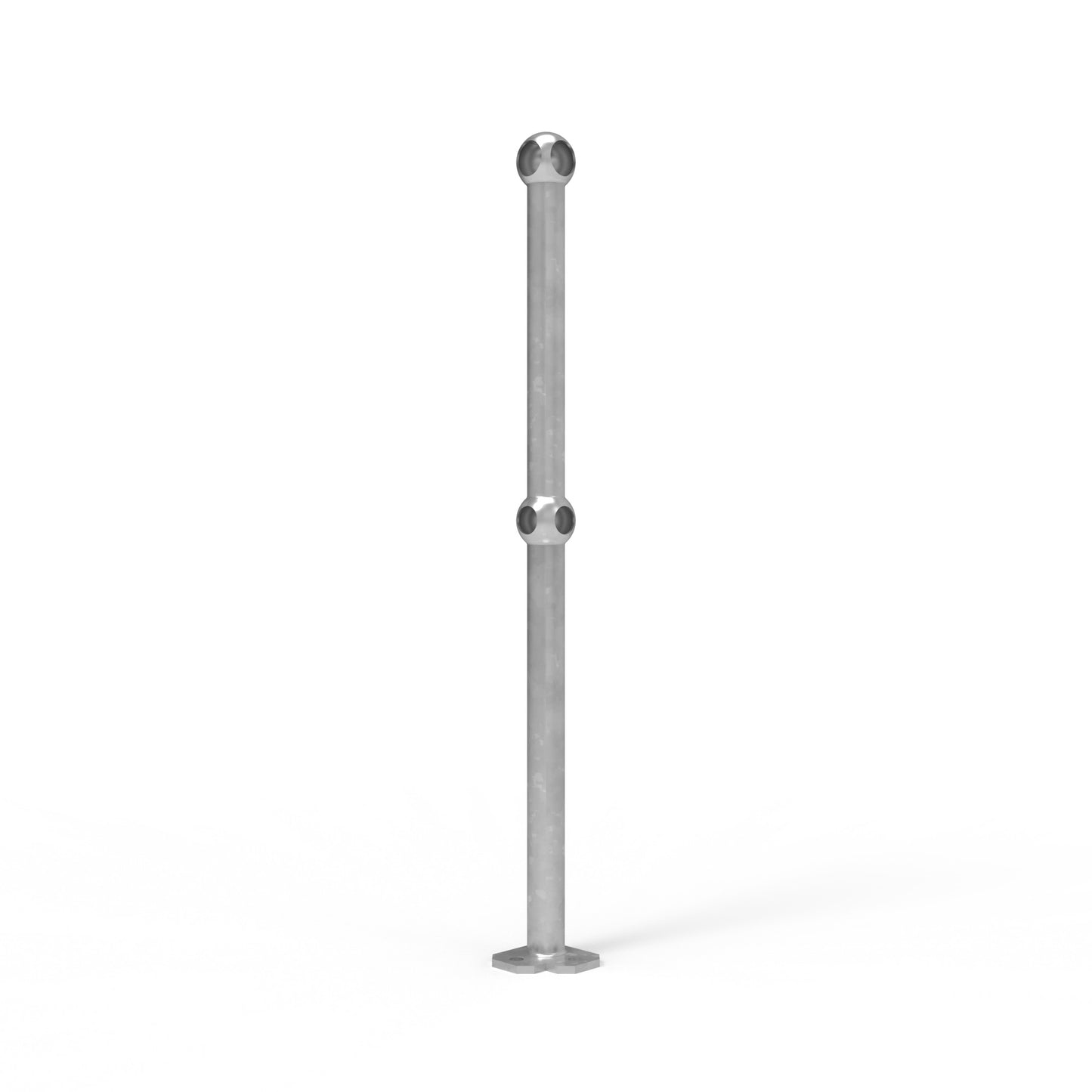 Ball Fence Corner Post Surface Mounted