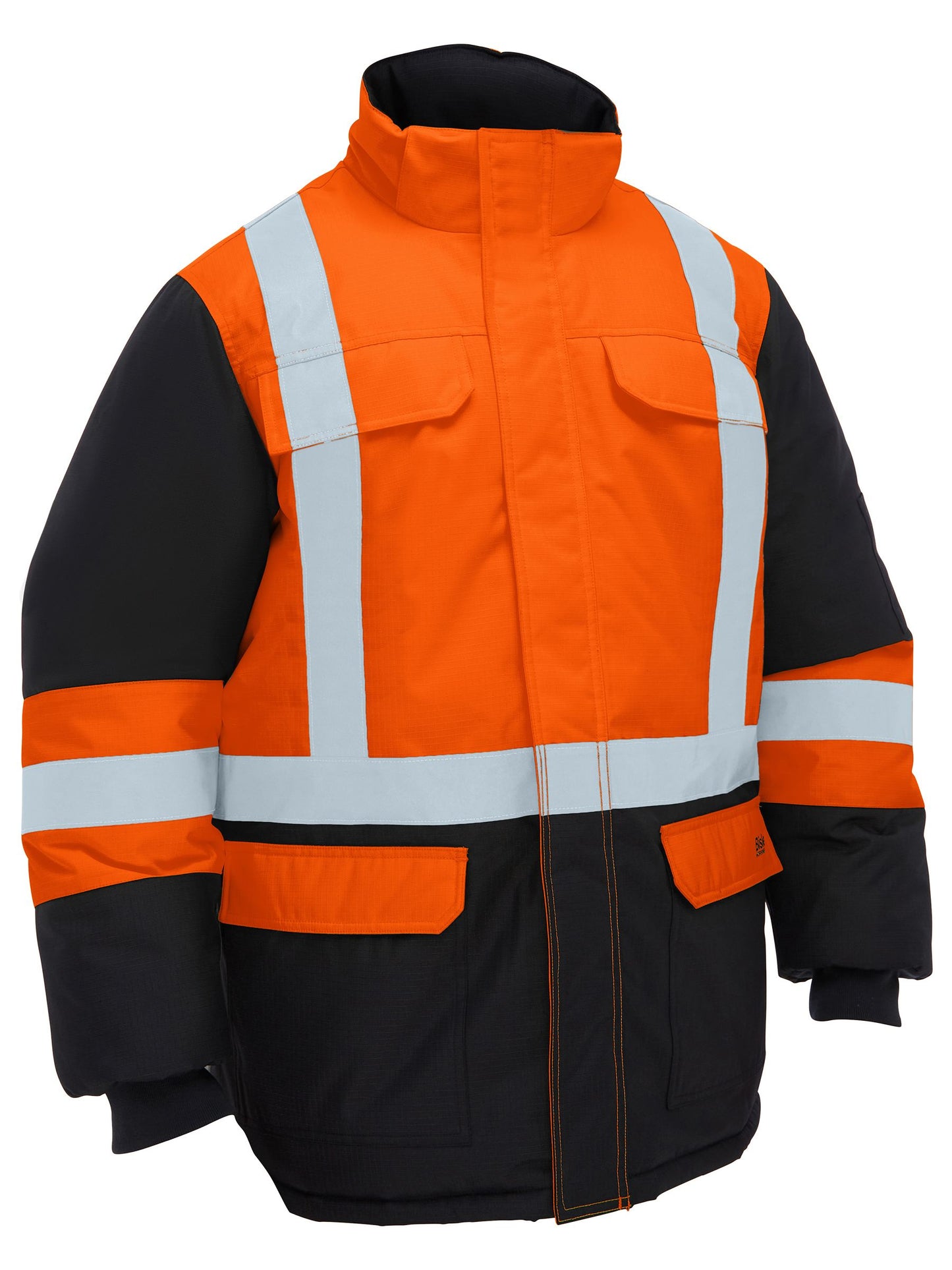 BJ6454HT H Taped Hi Vis Freezer Hooded Jacket