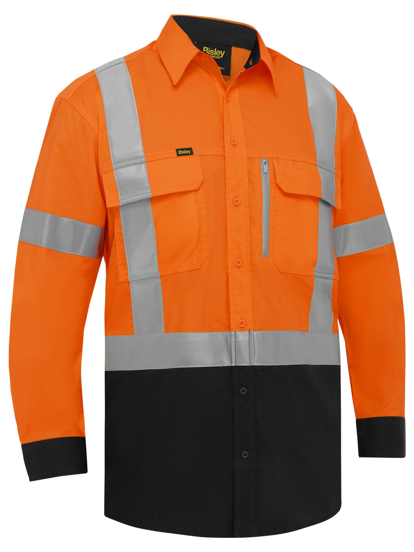 BS6176XT X Taped Hi Vis Stretch Cotton Shirt