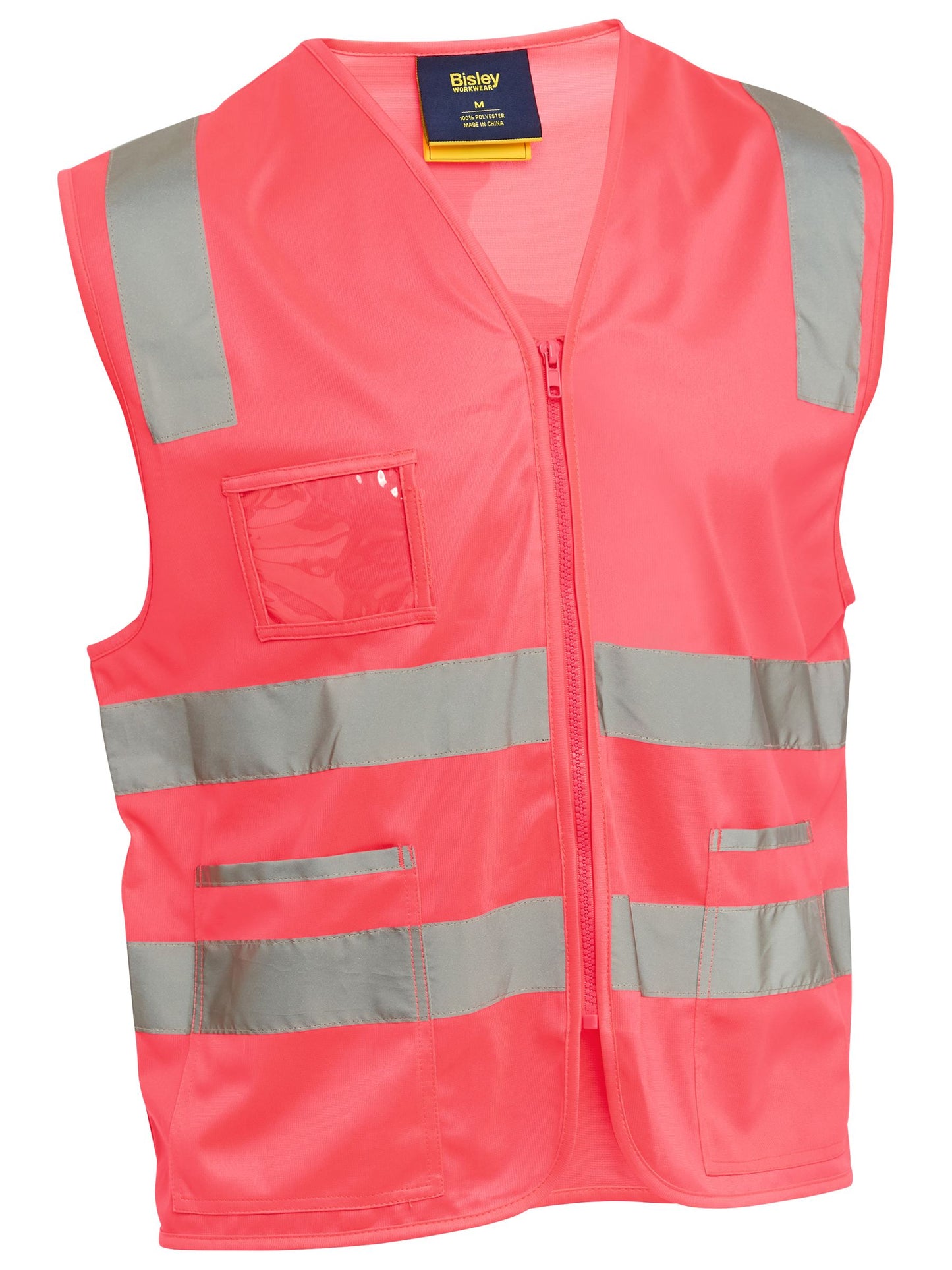 BV0341T Taped Hi Vis Safety Zip Vest