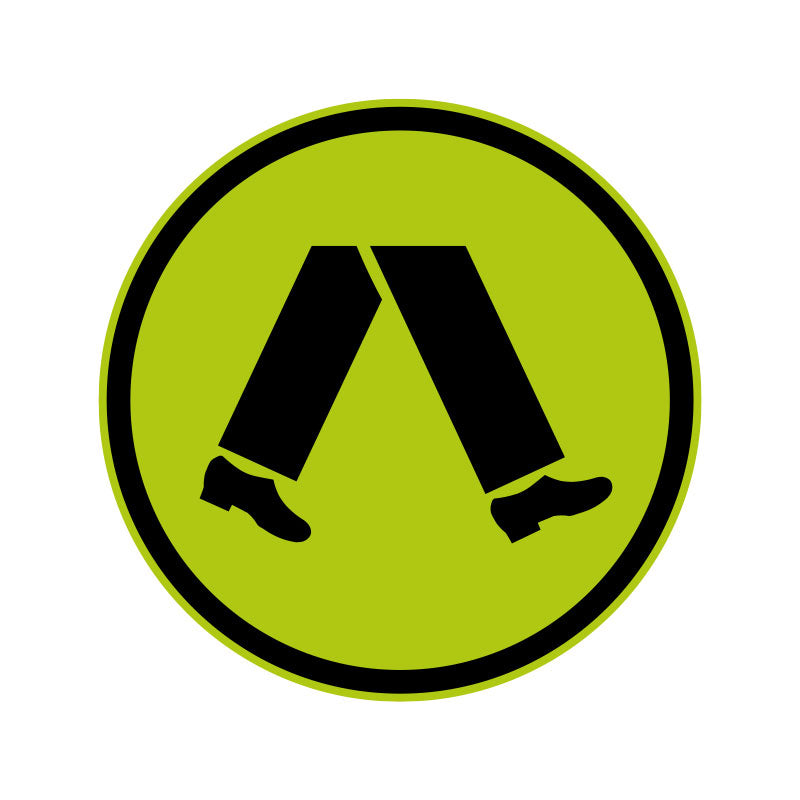 Sign - Pedestrian Crossing - 600mm Round - Aluminium
