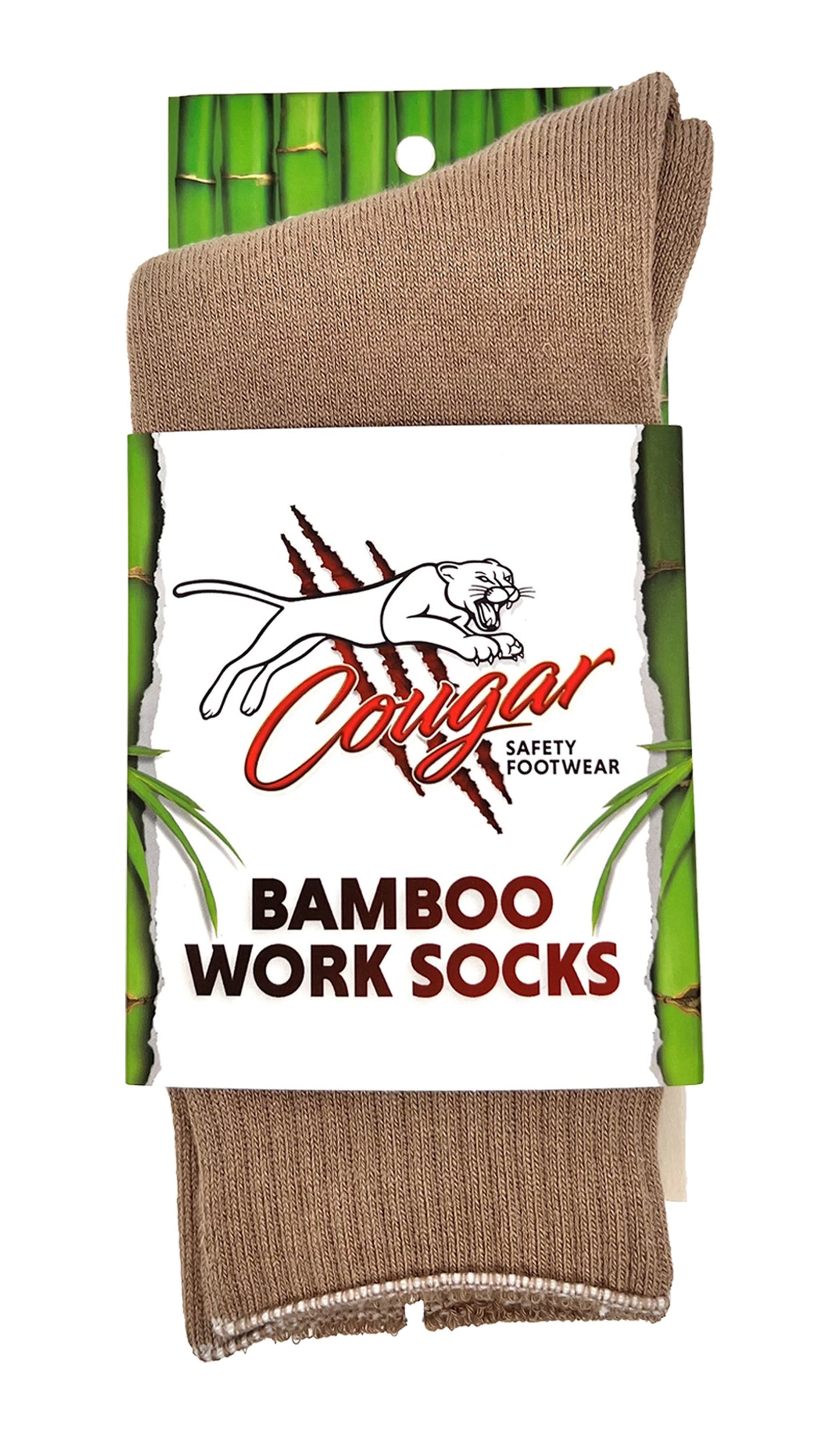 Cougar Footwear FBS851-SND-L Men's Bamboo Socks