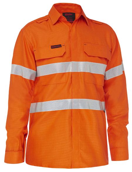 BS8339T Apex 160 Taped Hi Vis FR Ripstop Vented Shirt