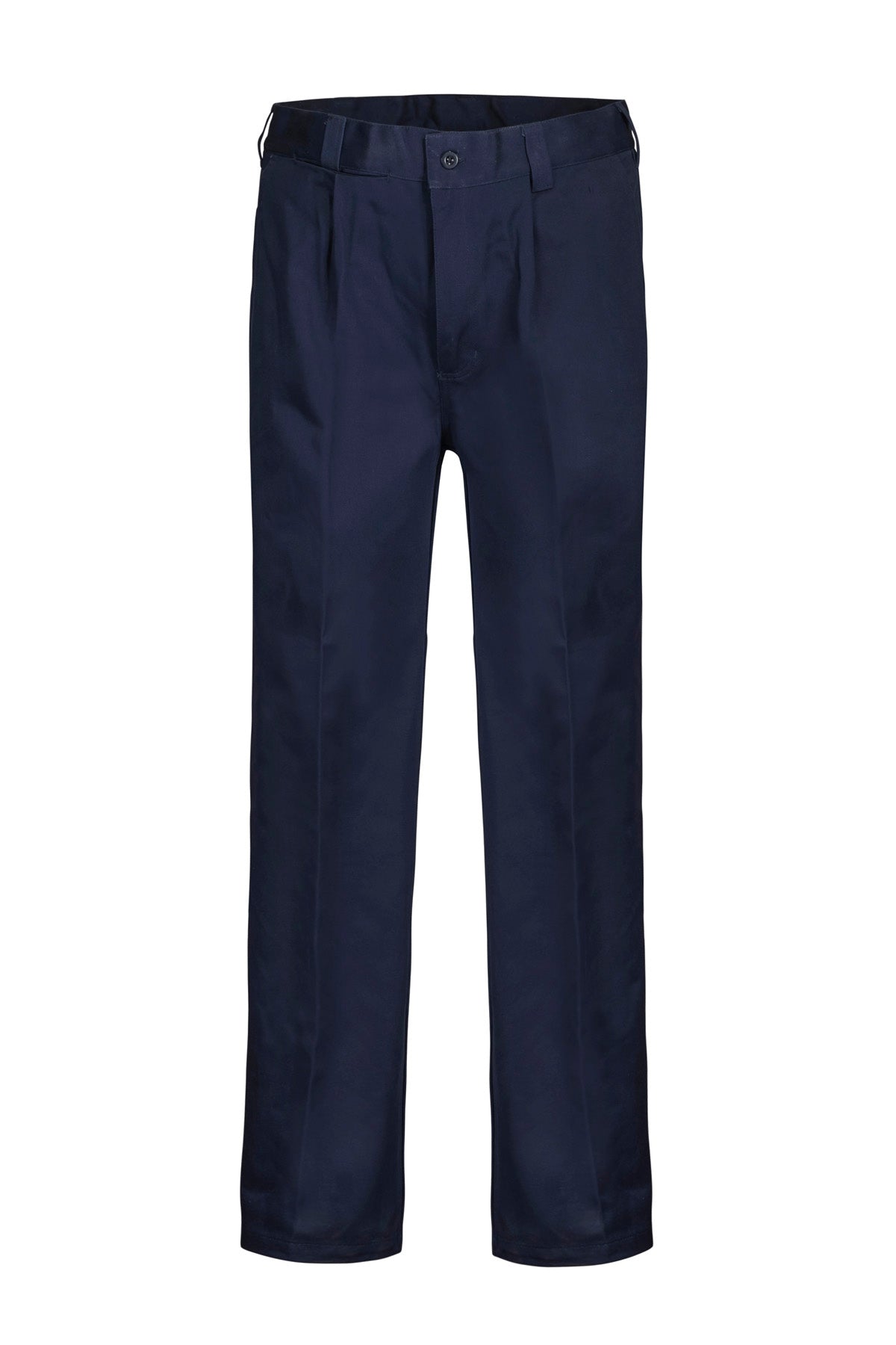 Workcraft WP3041L Mens Single Pleat Cotton Pant Long in Navy