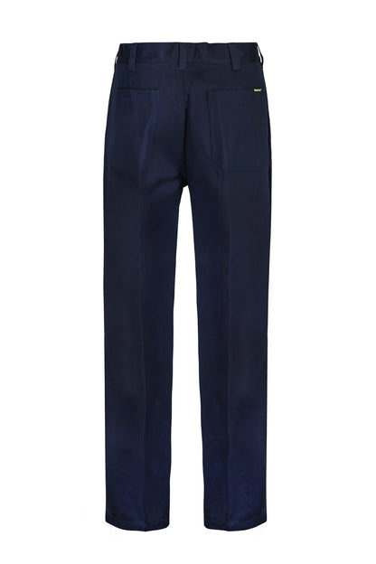 Workcraft WP3041L Mens Single Pleat Cotton Pant Long in Navy