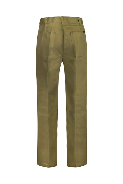 Workcraft WP3041L Mens Single Pleat Cotton Pant Long in Khaki
