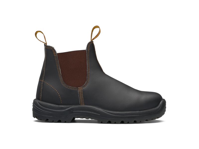 Blundstone172 Brown premium oil tanned leather elastic side safety boot