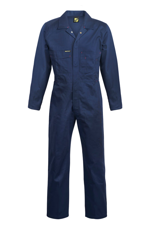 Workcraft WC3050 Mens Cotton Drill Coveralls in Navy