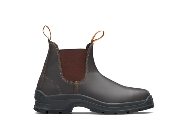 Blundstone 405 Brown waxy leather elastic side boot - v cut