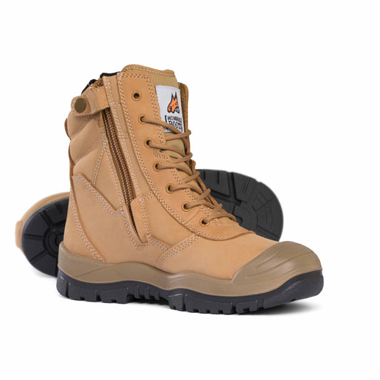 Mongrel Boots 461020 Black ZipSider Boot w/ Scuff Cap