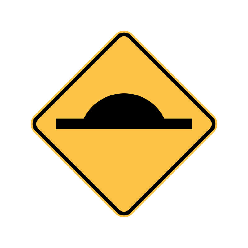 Sign - Speed Hump 600 x 600mm - Aluminium