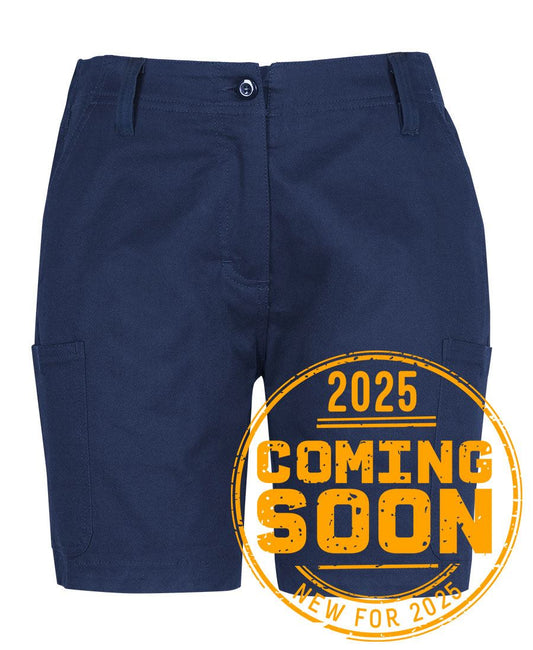 JB's Ladies Multi Pocket Stretch Twill Short Navy-16