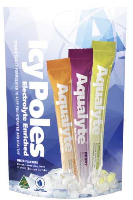 Maxisafe AI-M90M10D Aqualyte Icy Pole - Mixed Flavour, 90ml, Bag of 10
