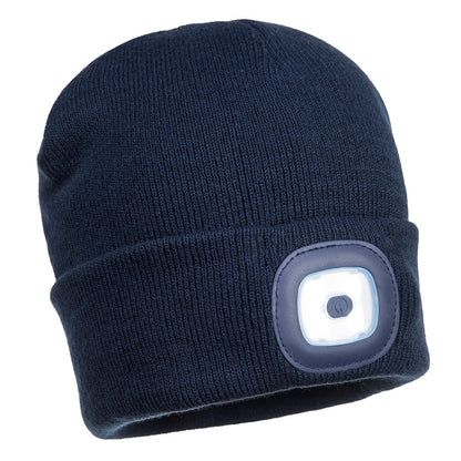 Portwest Junior Beanie LED Head Light in Navy