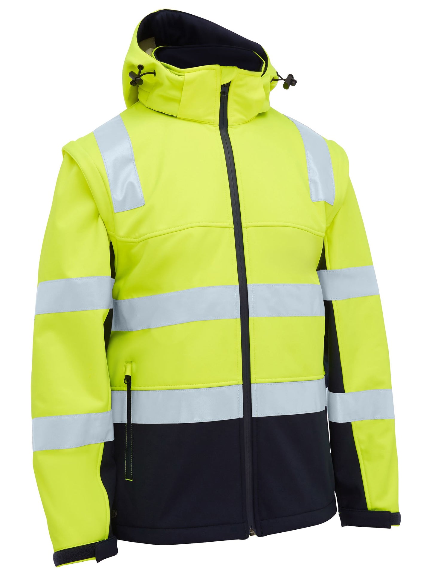 BJ6078T Taped Two Tone Hi Vis 3 in 1 Soft Shell Jacket