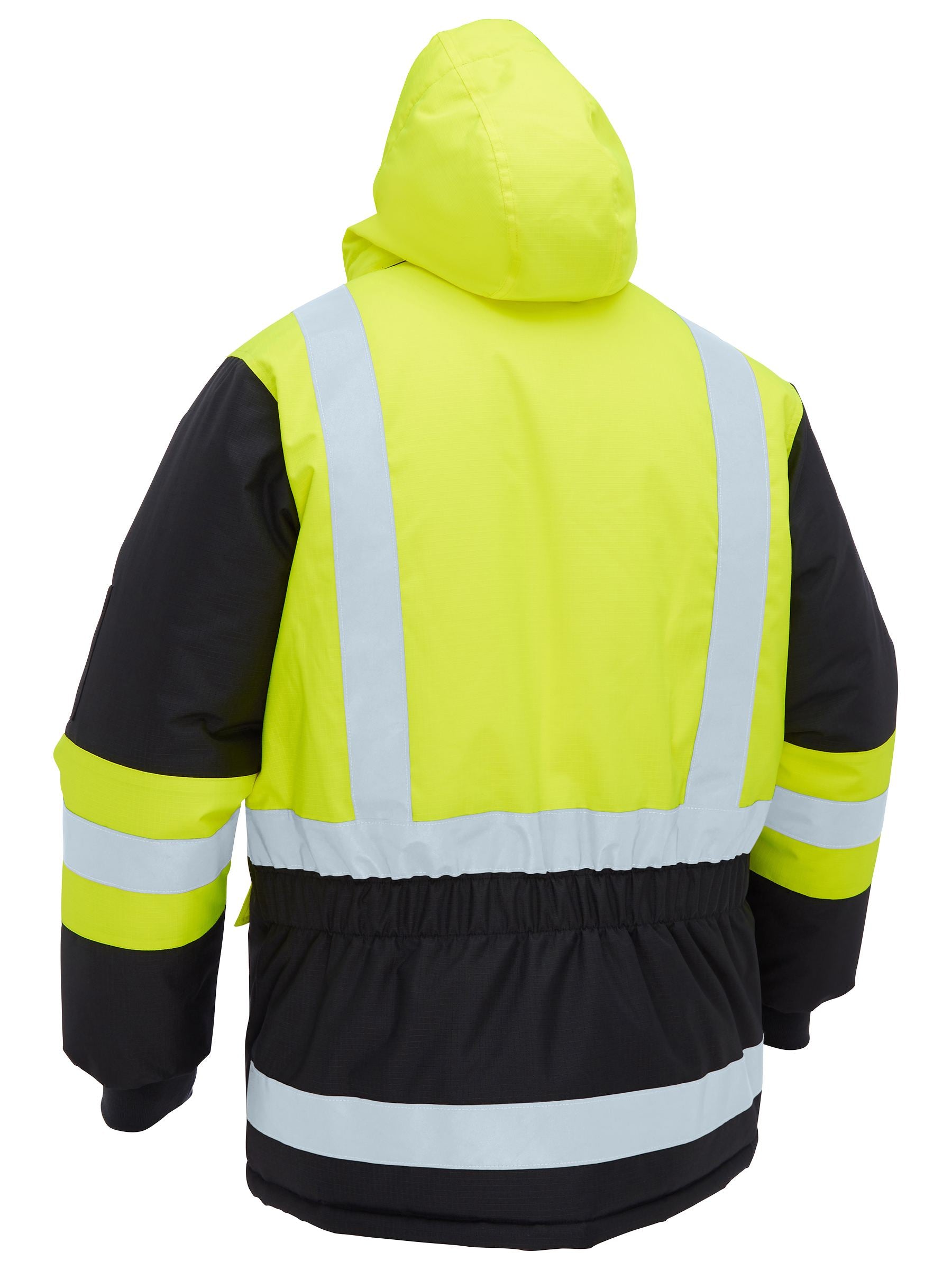 BJ6454HT H Taped Hi Vis Freezer Hooded Jacket