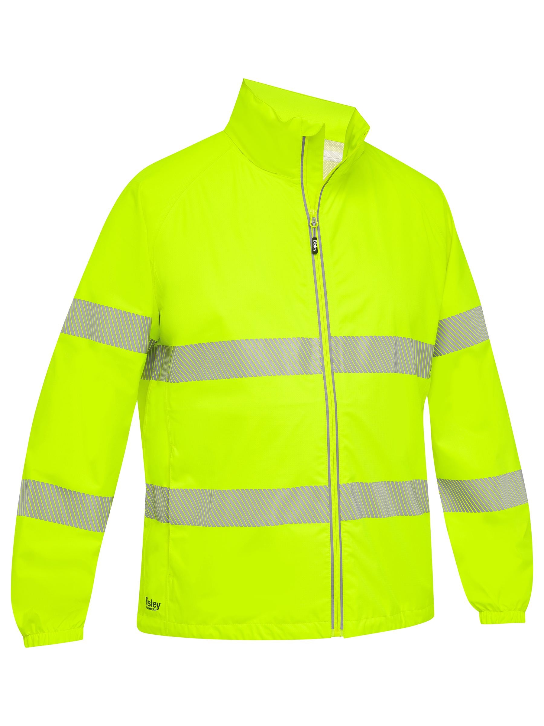 BJ6707T Taped Hi Vis Packable Lightweight Ripstop Rain Jacket