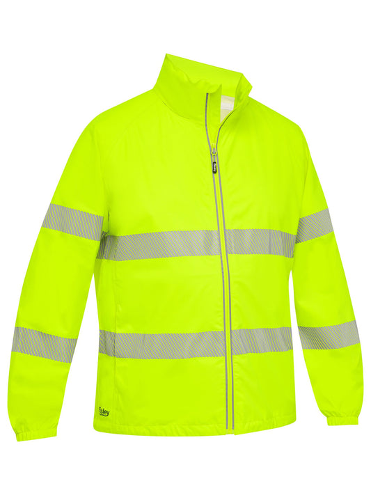 BJ6707T Taped Hi Vis Packable Lightweight Ripstop Rain Jacket