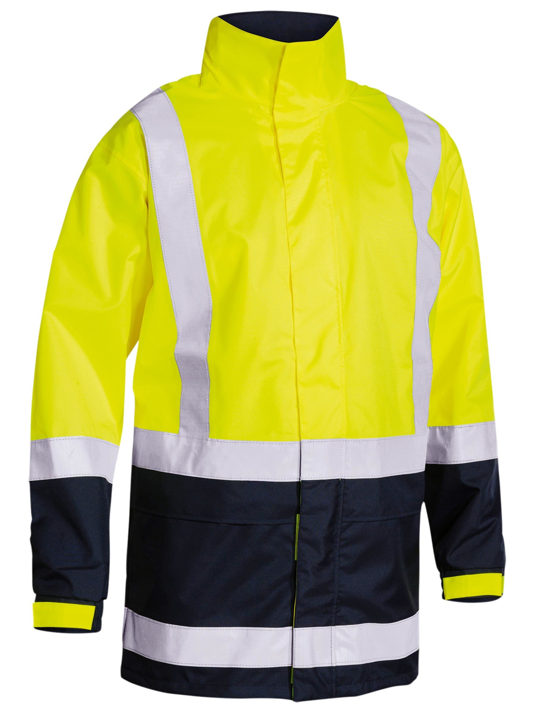 BJ6766T Taped Hi Vis Recycled Rain Shell Jacket