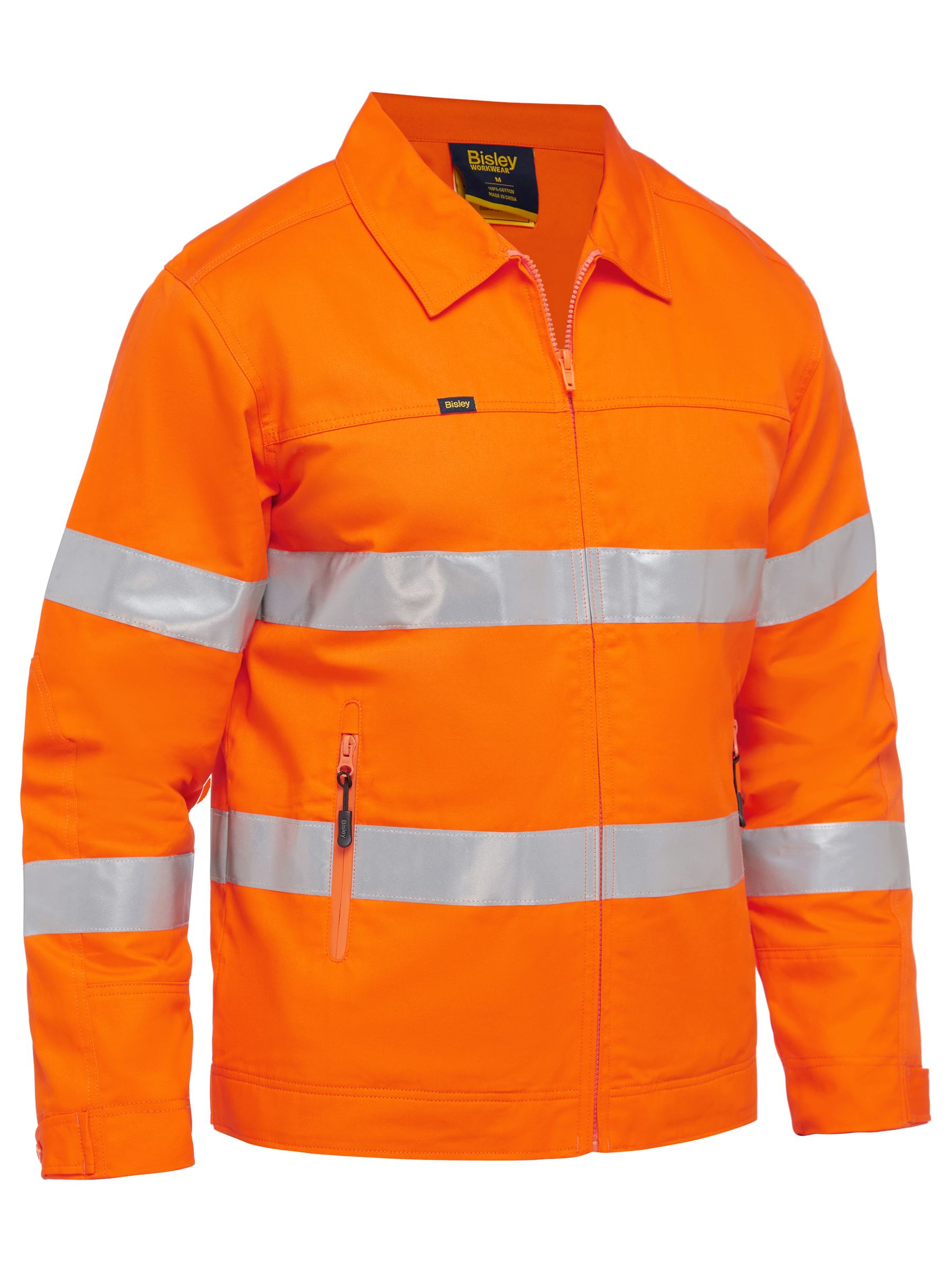 BJ6919T Taped Hi Vis Drill Jacket with Liquid Repellent Finish