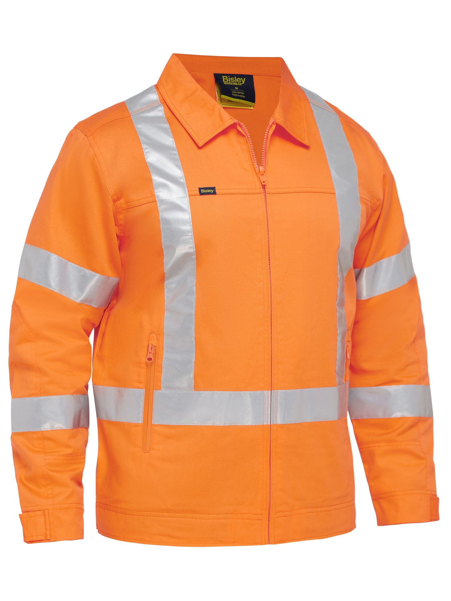 BJ6919XT X Taped Hi Vis Drill Jacket With Liquid Repellent Finish