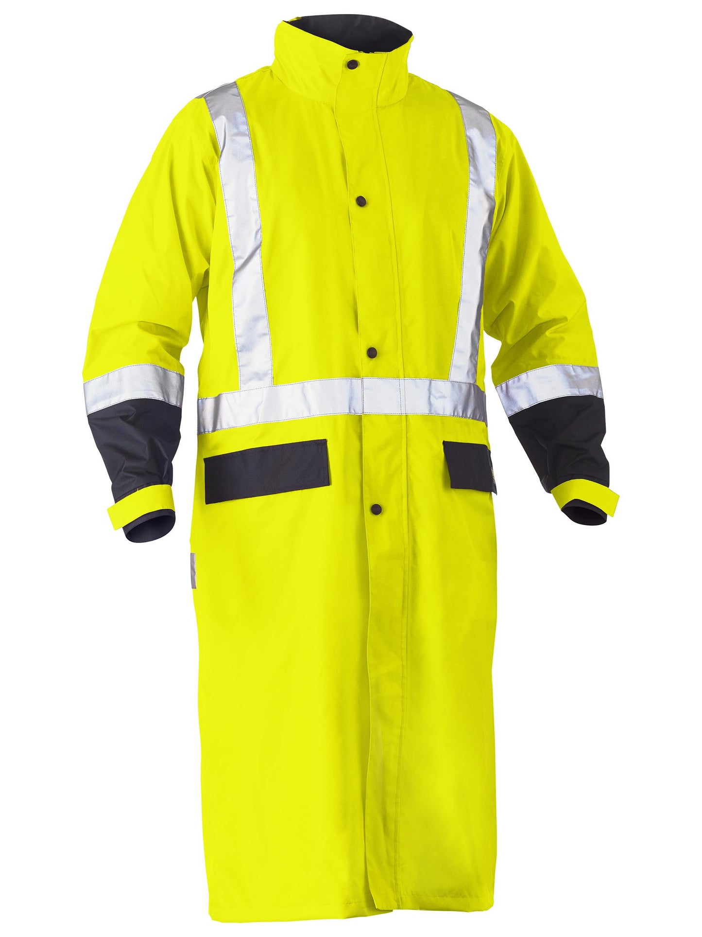 BJ6961T Taped Hi Vis Long Rain Coat