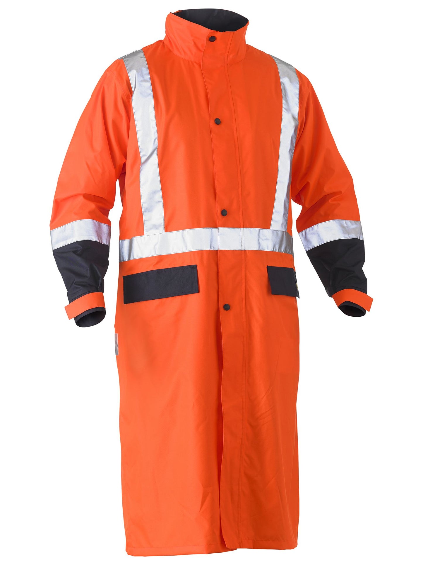 BJ6961T Taped Hi Vis Long Rain Coat