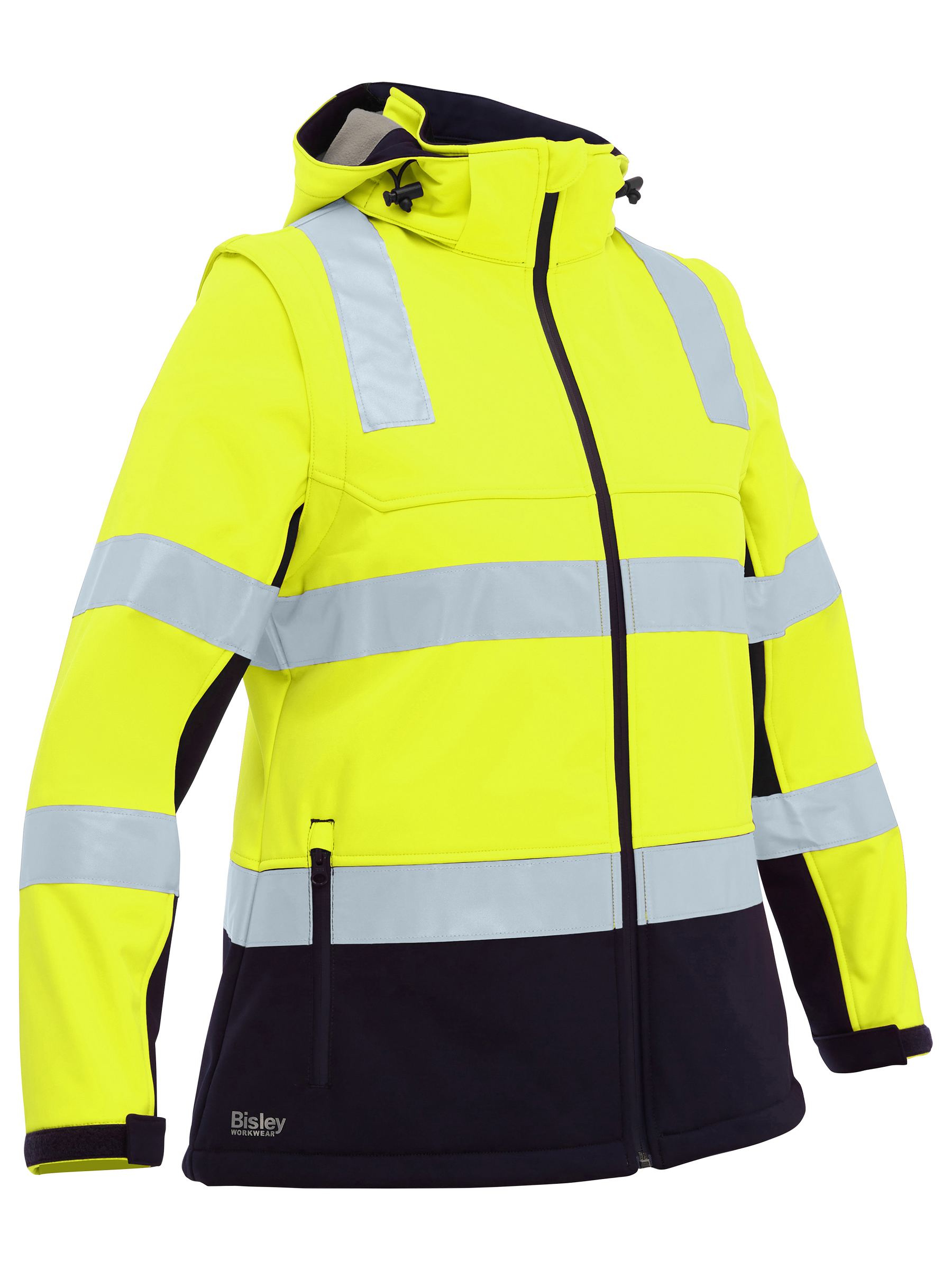 BJL6078T Women's Taped Two Tone Hi Vis 3-in-1 Soft Shell Jacket