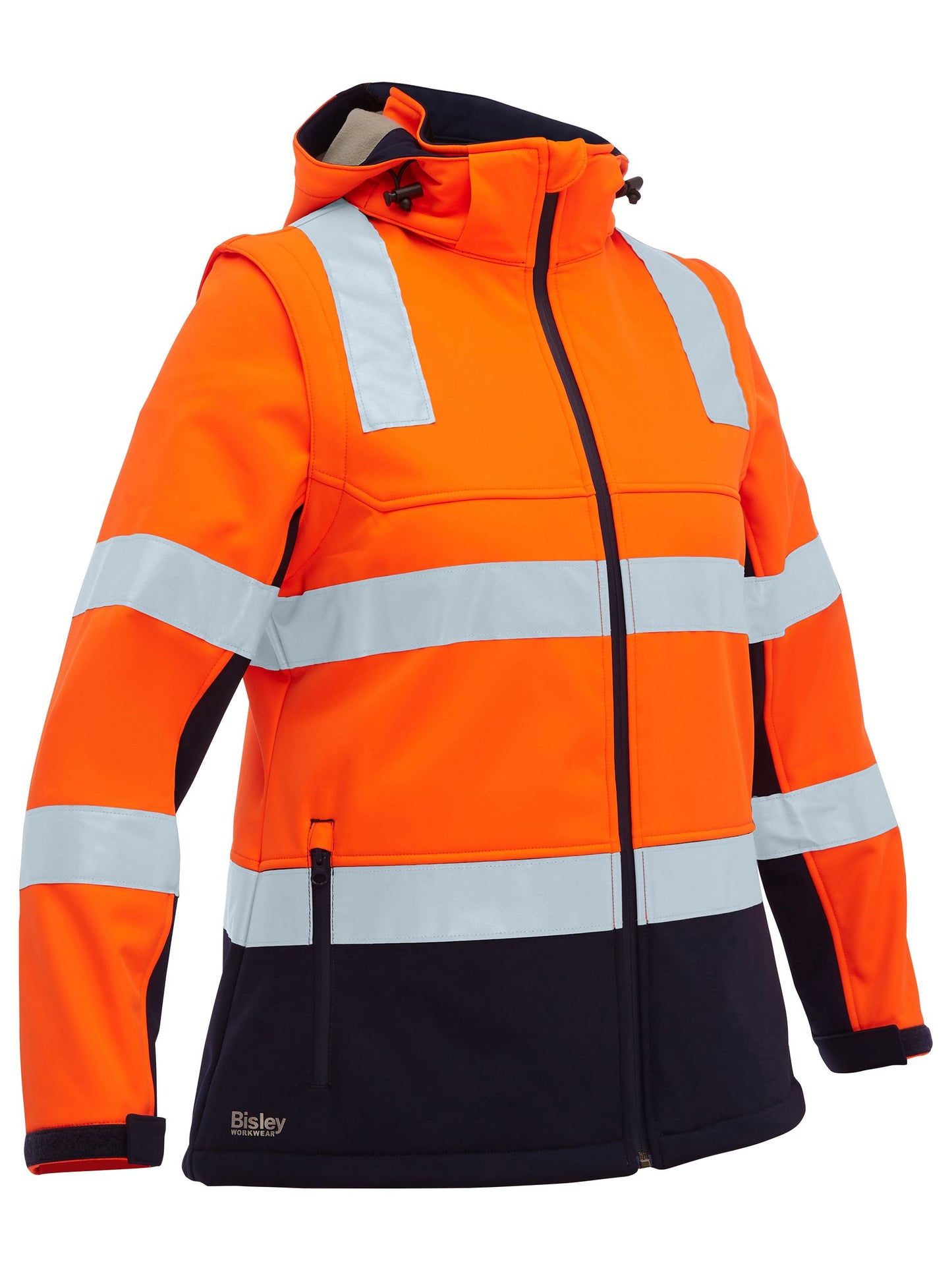 BJL6078T Women's Taped Two Tone Hi Vis 3-in-1 Soft Shell Jacket