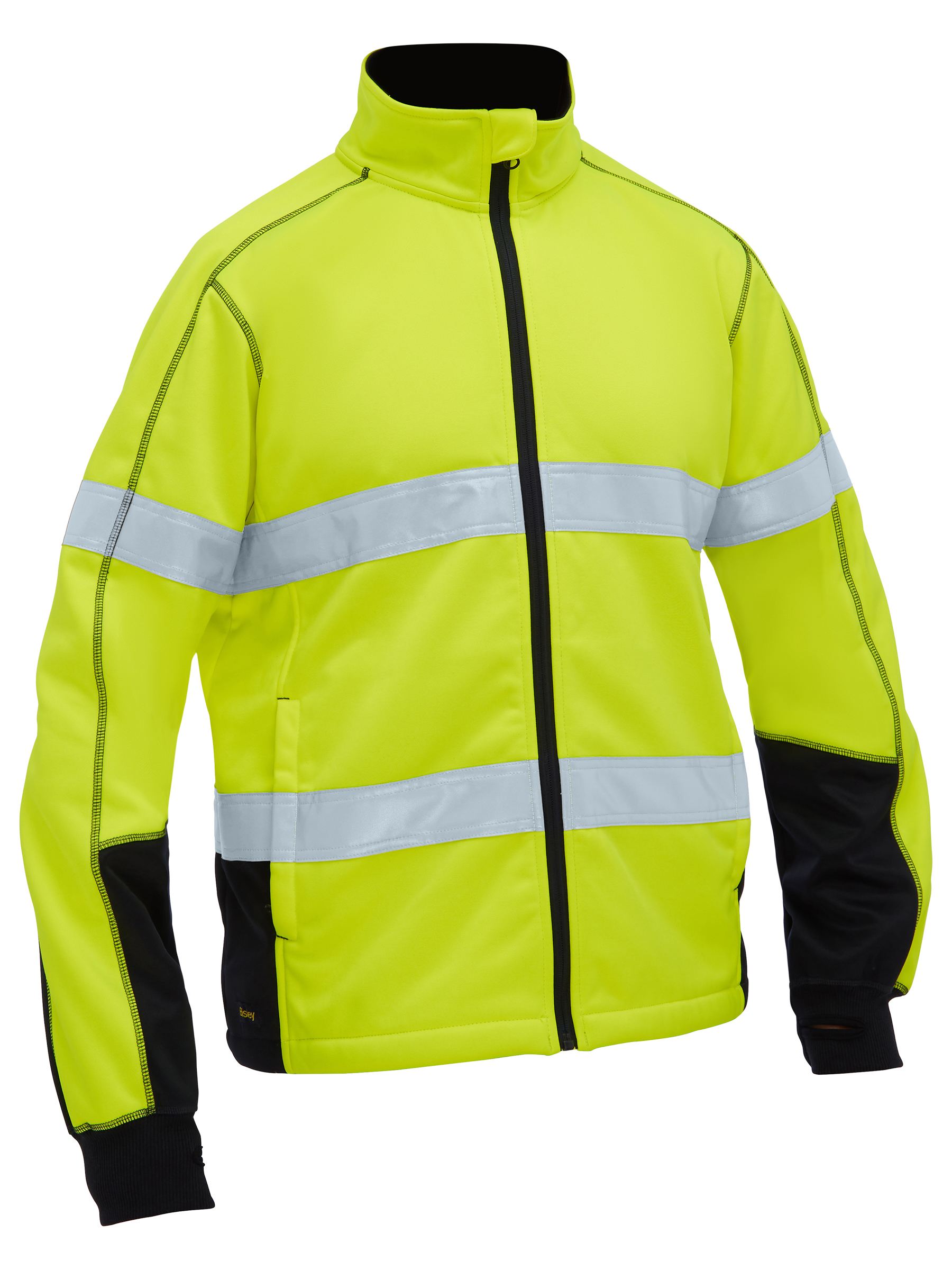 BK6611T Men's Taped Hi Vis Zip Front Fleece
