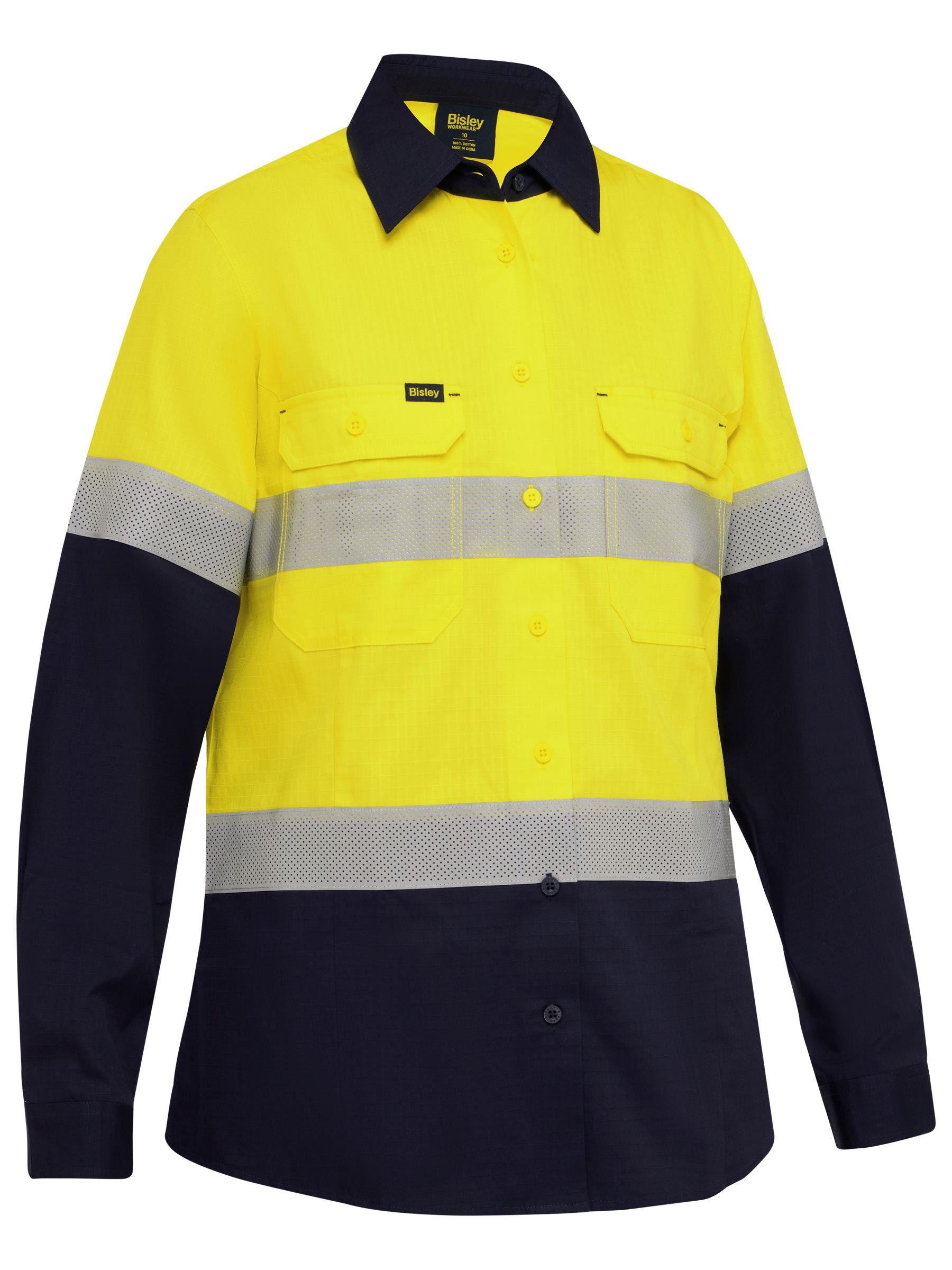 BL6495T Women's Taped Hi Vis Ripstop Vented Shirt