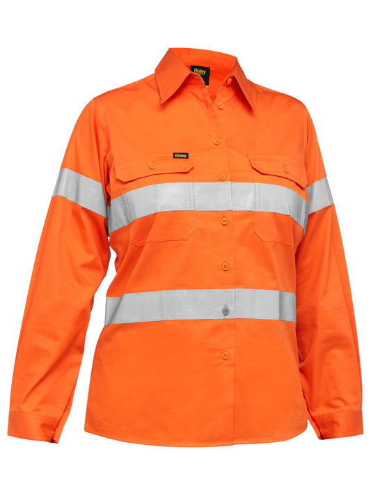 BL6897 Women's Taped Hi Vis Cool Lightweight Drill Shirt