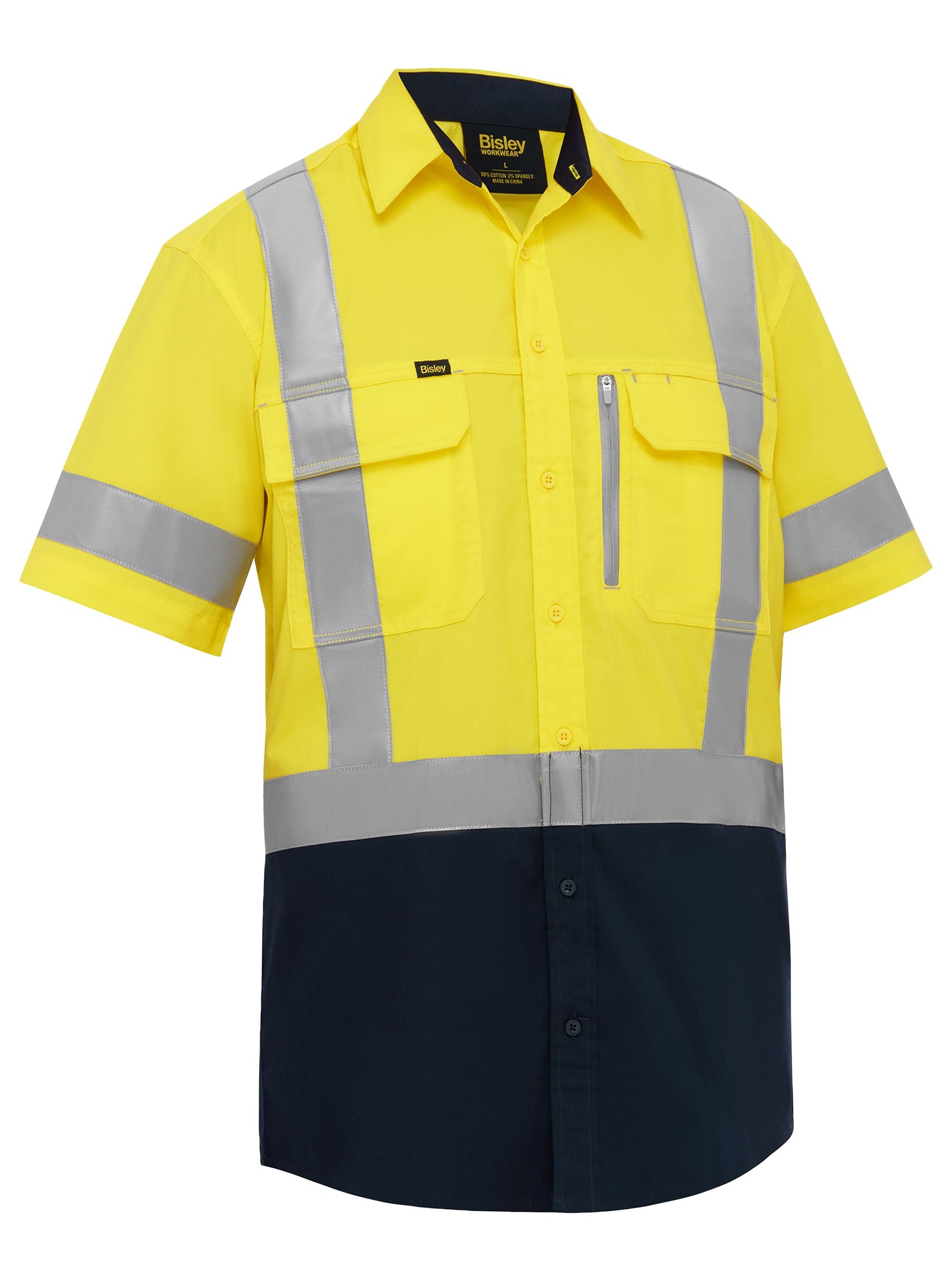 BS1176XT X Taped Hi Vis Stretch Cotton Shirt