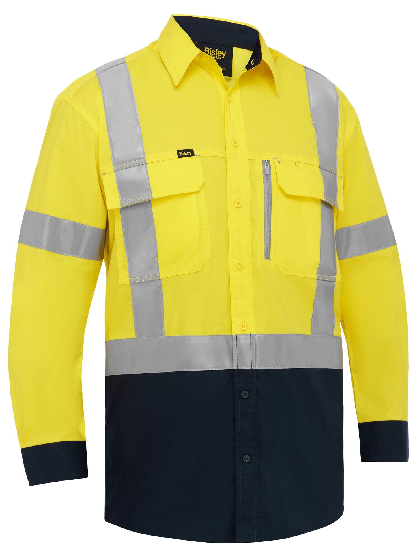BS6176XT X Taped Hi Vis Stretch Cotton Shirt