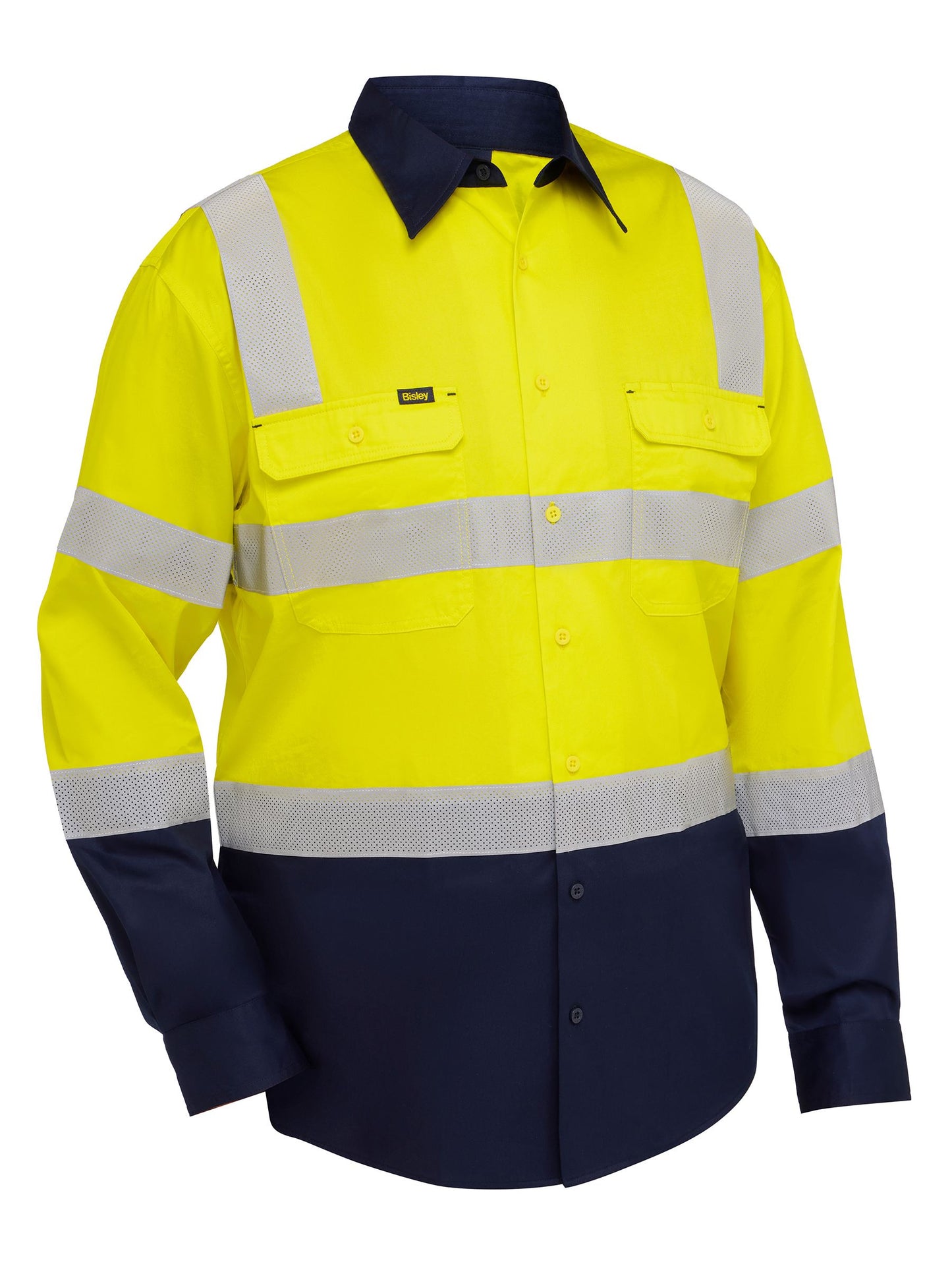 BS6396T Taped Biomotion Hi Vis Cool Lightweight Vented Shirt
