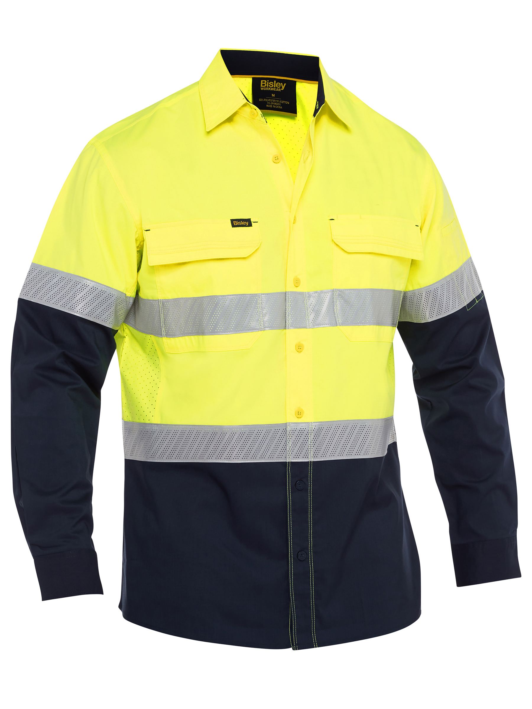 BS6491T X Airflow™ Hi Vis Taped Stretch Ripstop Shirt