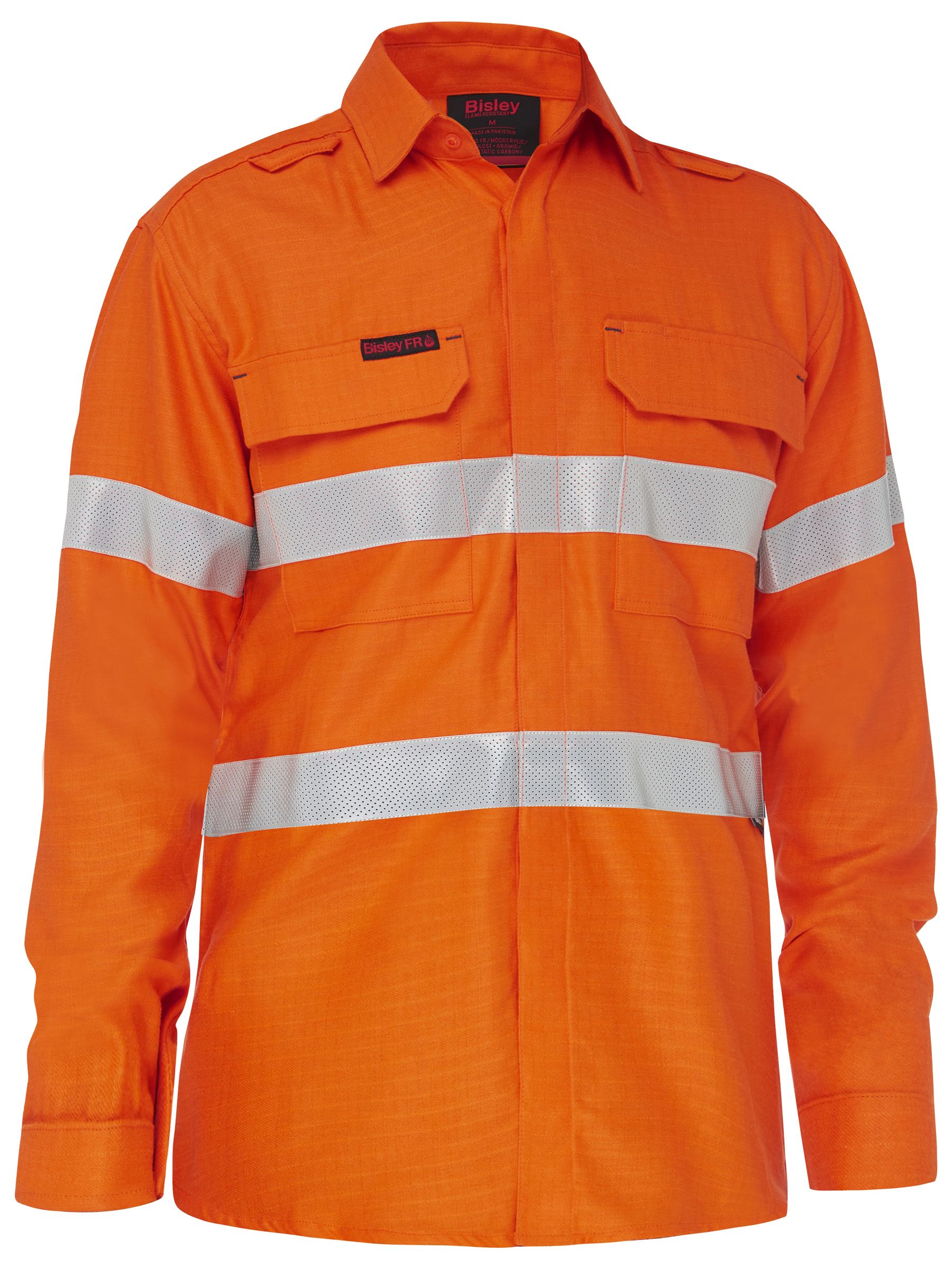 BS8439T Apex 185 Taped Hi Vis Ripstop FR Vented Shirt