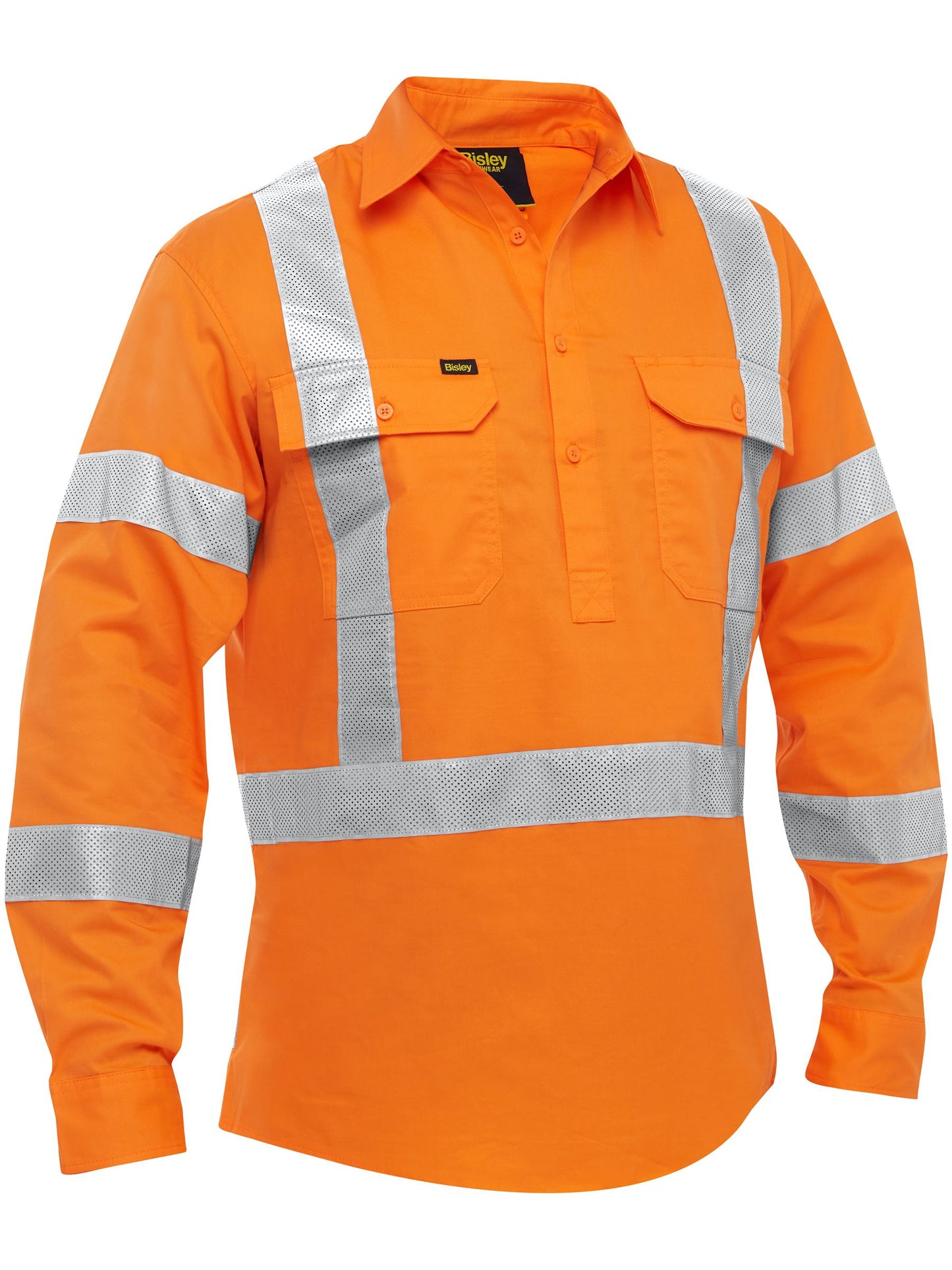 BSC6166XT X Taped Closed Front Hi Vis Cool Lightweight Drill Shirt