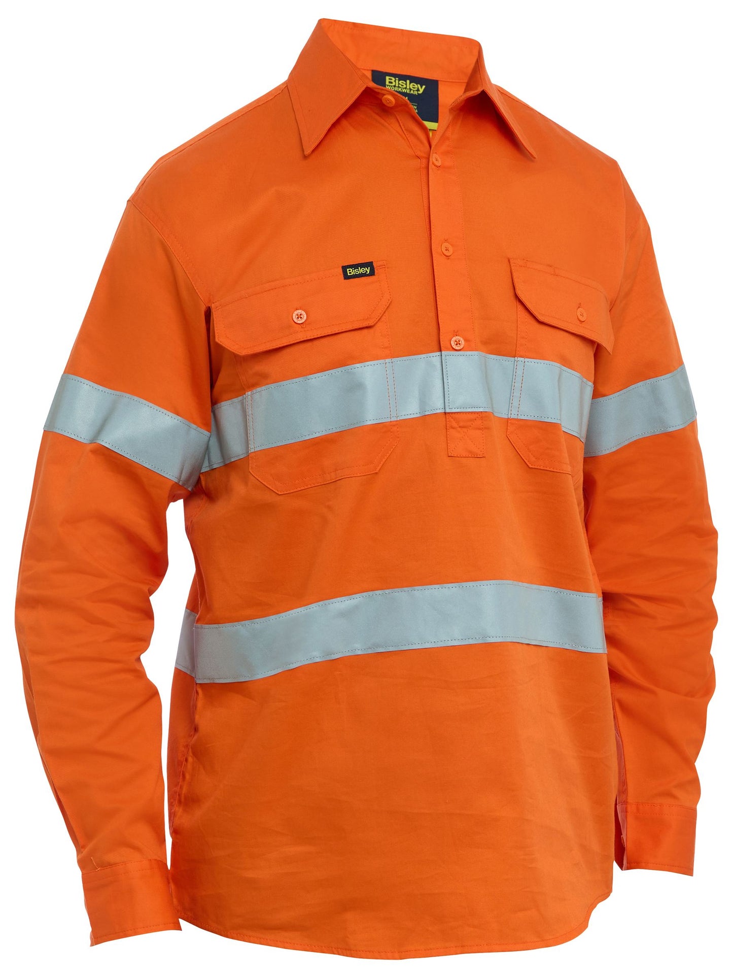 BSC6897T Taped Hi Vis Cool Lightweight Closed Front Shirt