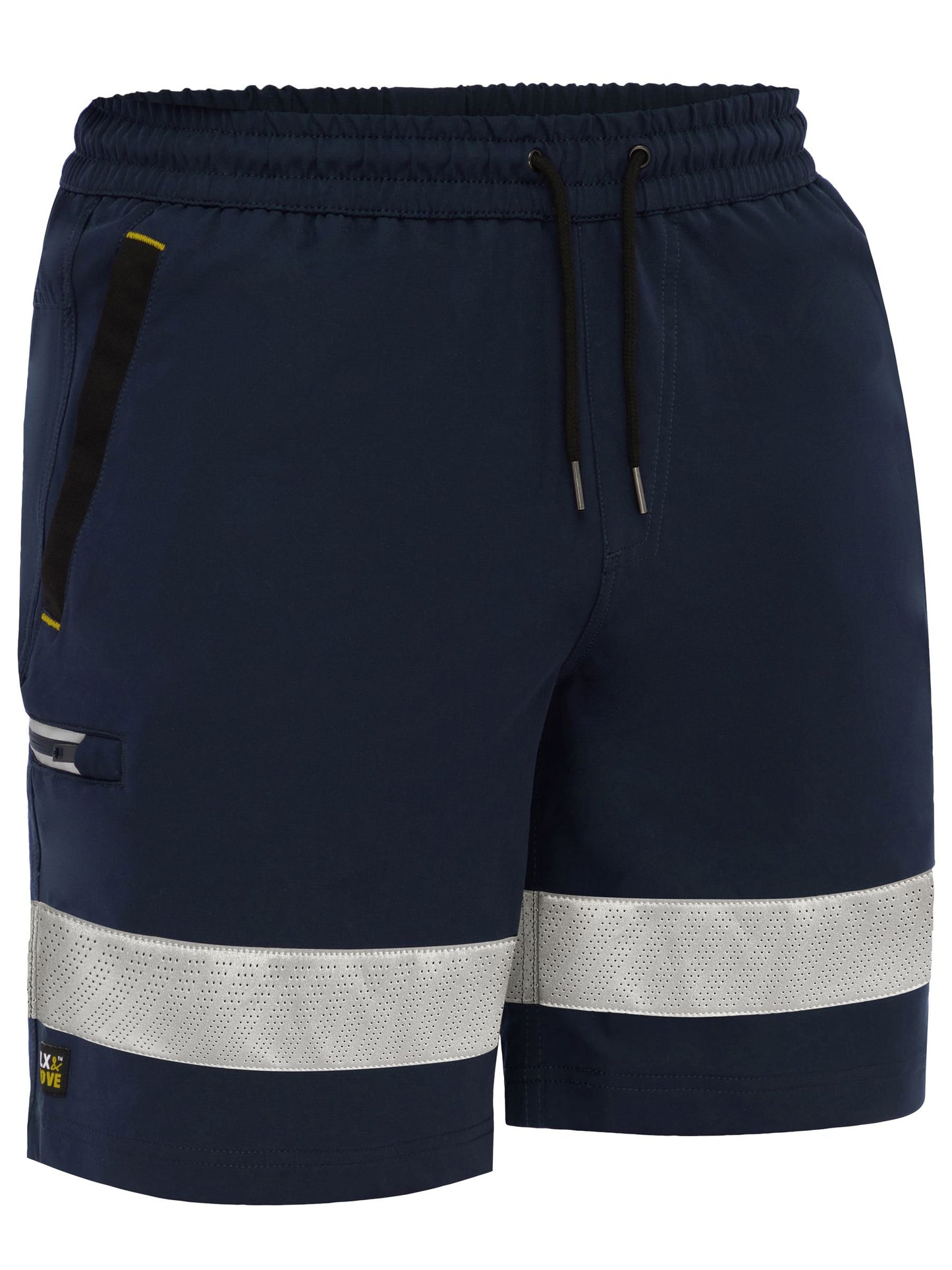 BSHC1333T Flx & Move™ Taped 4-Way Stretch Elastic Waist Cargo Short