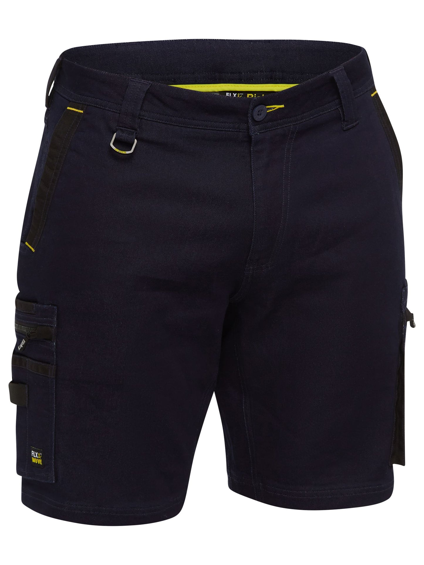 BSHC1335 Flx and Move™ Stretch Denim Zip Cargo Shorts
