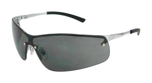 Maxisafe EBO378 BOSTON Metal Frame Safety Glasses - Smoke Lens