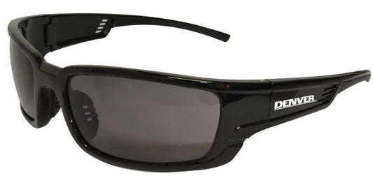 Maxisafe EDE307 DENVER Premium Safety Glasses, Black Frame - Smoke Lens