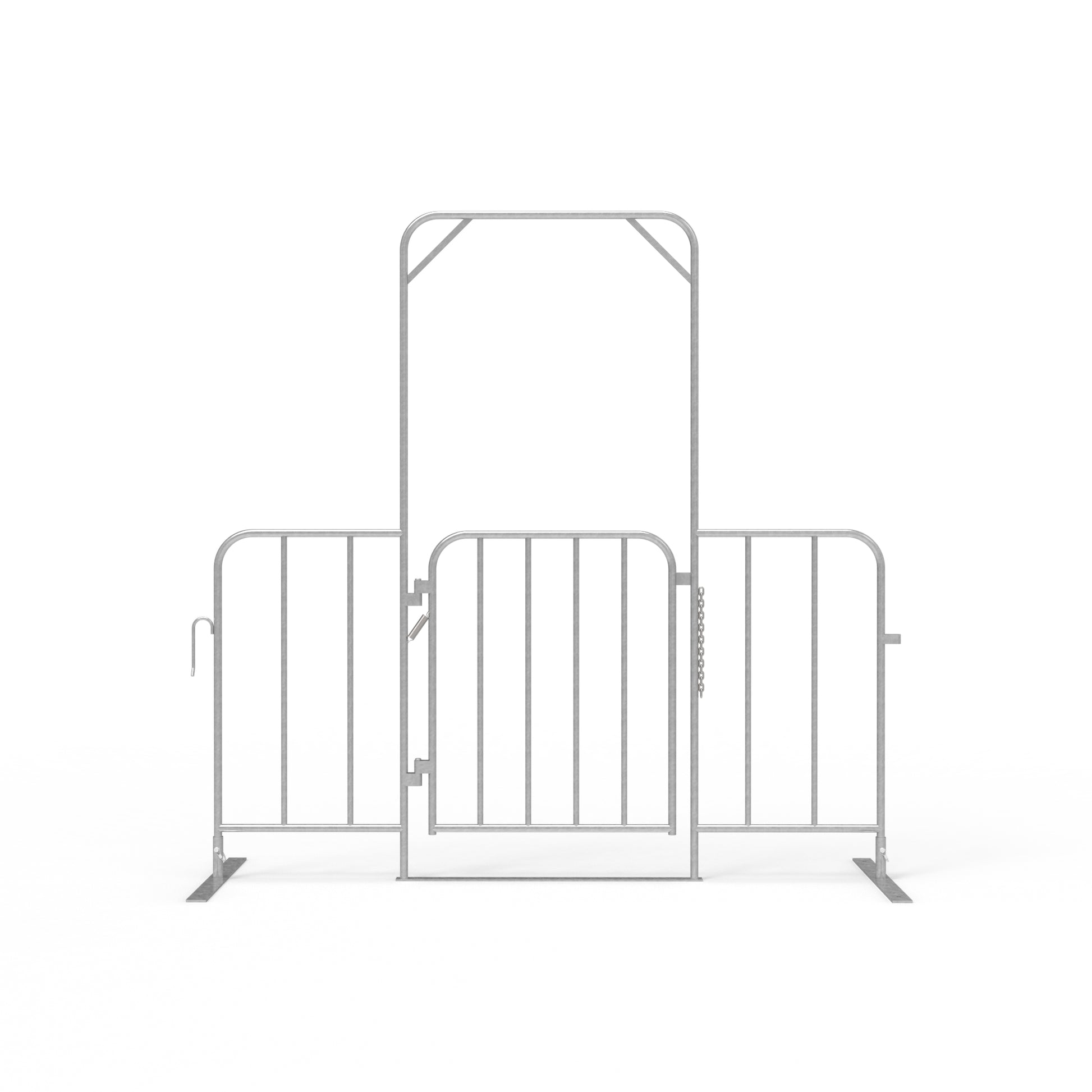 Event Fence Crowd Control Barrier Self-Closing Gate - Galvanised