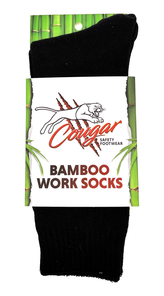 Cougar Footwear FBS851-BLK-L Men's Bamboo Socks