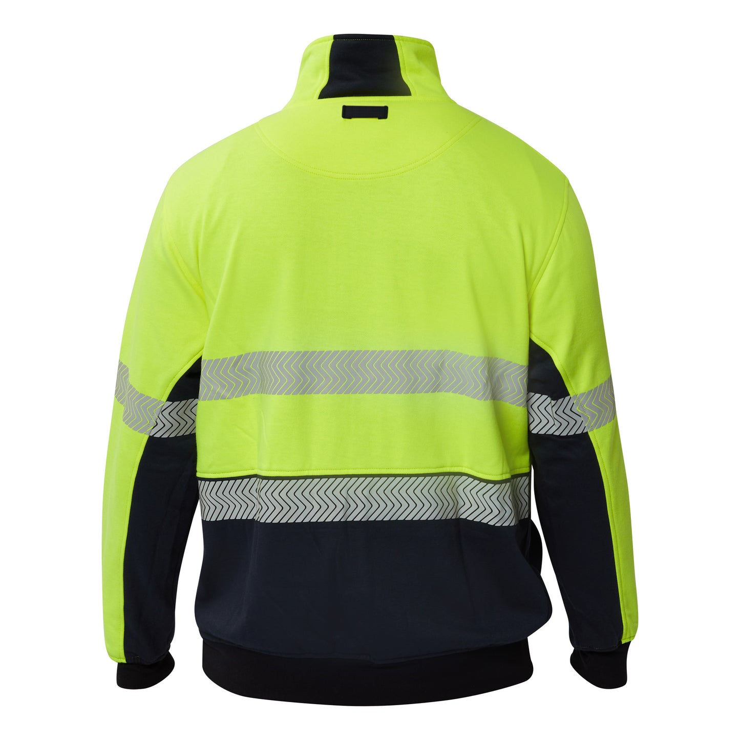 Flamebuster FJV034 Mens FR Hi Vis Segmented Reflective Fleece in Yellow/Navy