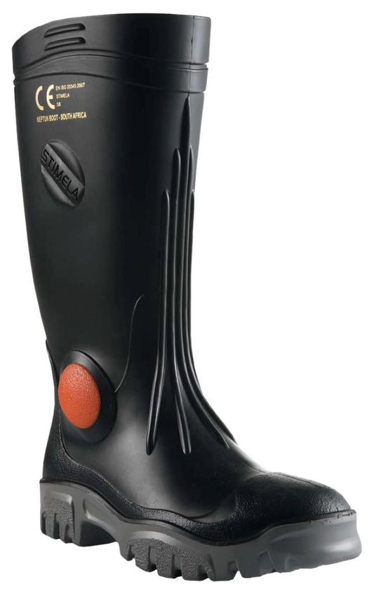 Maxisafe FWG903 Stimela 'Superintendant' Black Gumboots with Safety Toe & Midsole