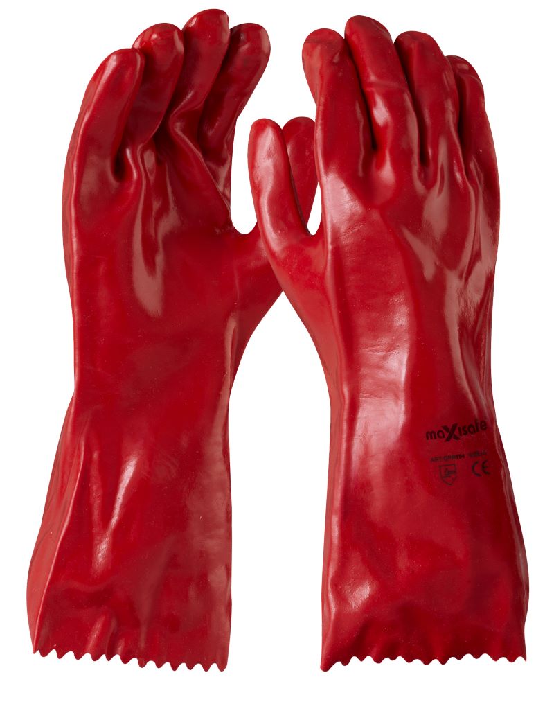 Maxisafe GPR194C Red PVC single dipped, Retail Carded