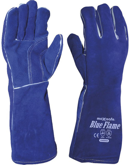 Maxisafe GWB163 Blue Flame Welders Gauntlet - Kevlar Stitched