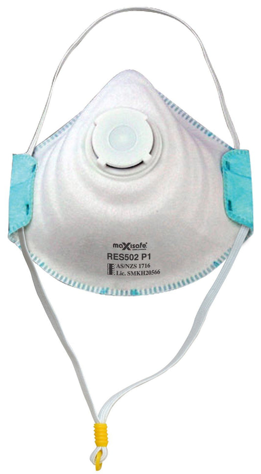 Maxisafe RES502 P1 Moulded Respirator with valve - box 10